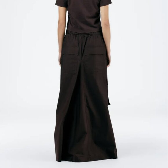 TIBI Godet Dark Brown Cotton Skirt, Size 0 (fits sizes 2-4) - Picture 2 of 6